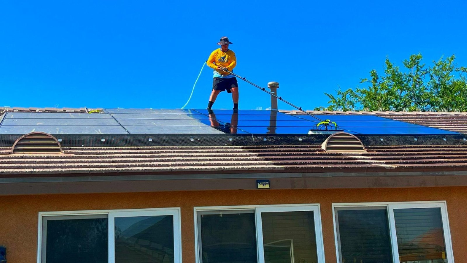 Ten10 Shine Solutions professional cleaning solar panels in Apple Valley CA